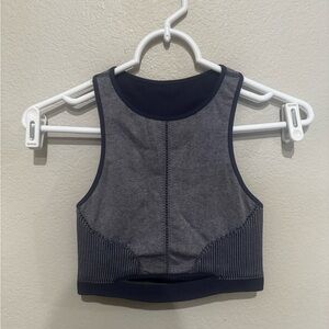 FP Movement Blue & Grey Crop Top/Sports Bra with Cut Out